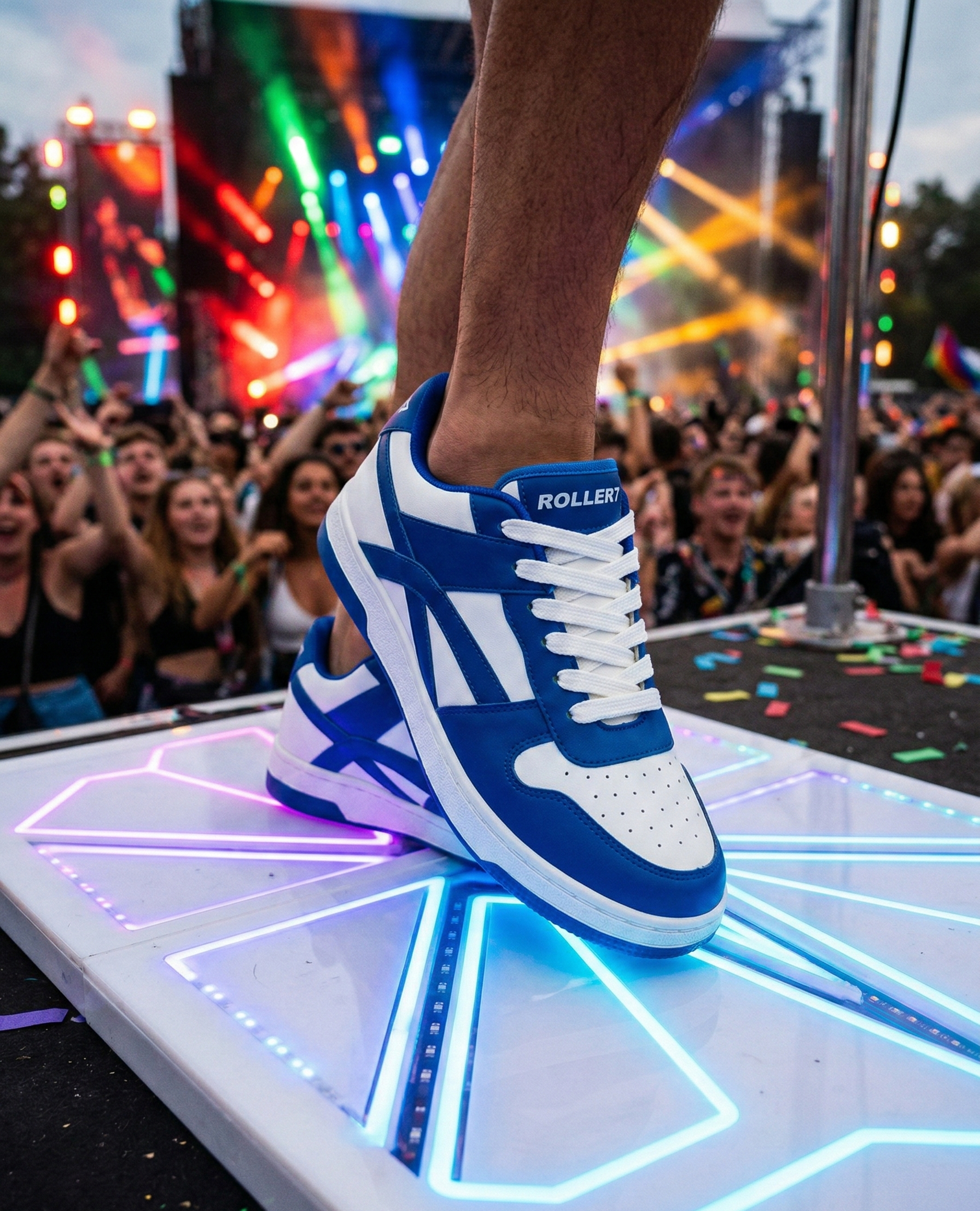 ROLLERZ - Atlantic Blue Premium Low Top Sneakers For Men
