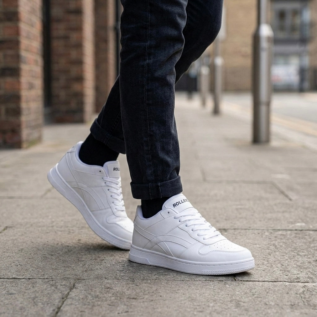 ROLLERZ - Frost White Premium Low Top Sneakers For Men