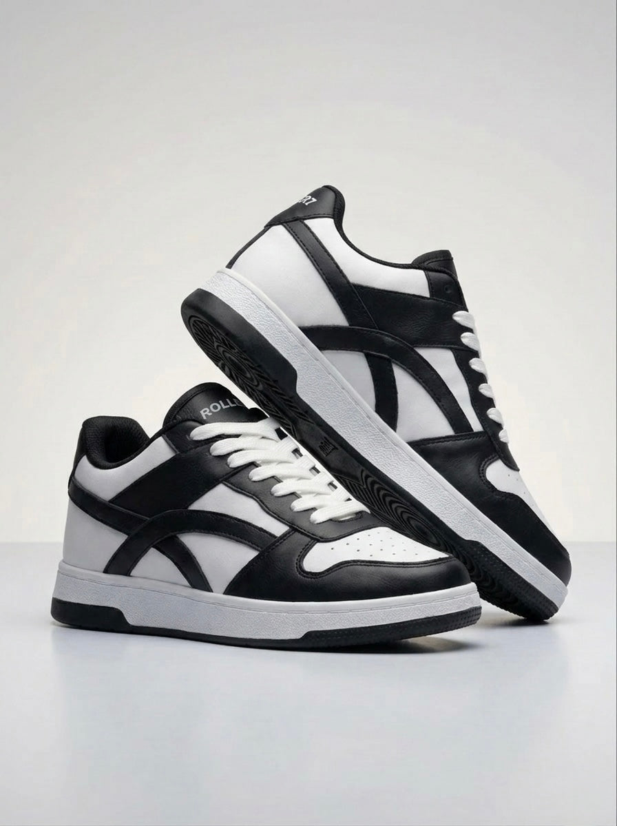 ROLLERZ - Stealth Black Premium Low Top Sneakers For Men